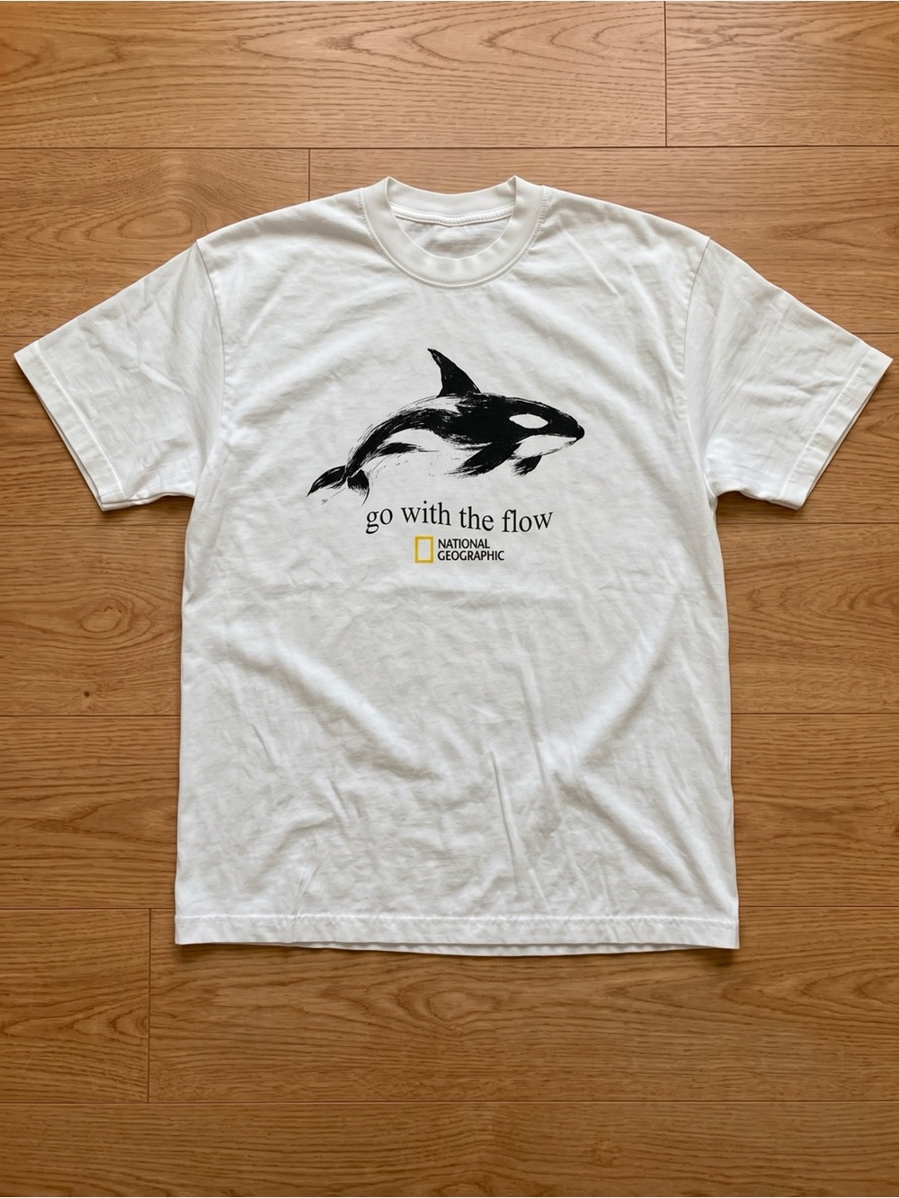 Gildan White Short-Sleeve Tee with Black Orca Graphic Unisex
